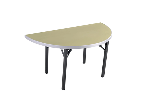 Southern Aluminum A60HRPIF Alulite Half Round Table with Individual Folding Legs 60 Inch
