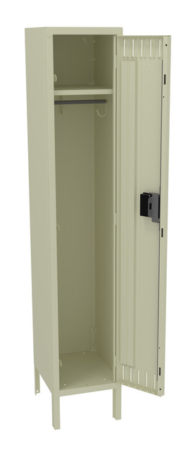 Tennsco STK-121560-1 Unassembled Steel Single Tier Locker with Legs 12 x 15 x 66
