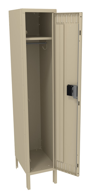 Tennsco STS-151560-1 Steel Single Tier Locker with Legs 15x15x66 Fully Assembled Tennsco STS-151560-1 Steel Single Tier Locker with Legs 15x15x66 Fully Assembled