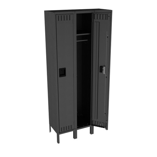 Tennsco STK-121572-3 Unassembled Steel Single Tier 3 Wide Locker with Legs 36 x 15 x 78