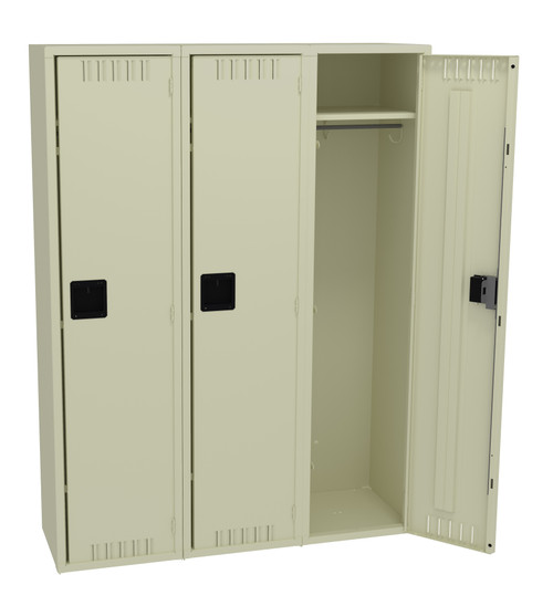 Tennsco STS-151560-C Steel Single Tier 3 Wide Locker without Legs 45x15x60 Fully Assembled