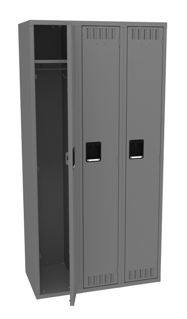 Tennsco STK-121872-C Unassembled Steel Single Tier 3 Wide Locker without Legs 36 x 18 x 72