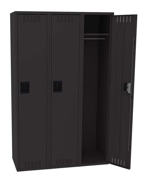 Tennsco STK-151872-C Unassembled Steel Single Tier 3 Wide Locker without Legs 45 x 18 x 72 Tennsco STK-151872-C Unassembled Steel Single Tier 3 Wide Locker without Legs 45 x 18 x 72