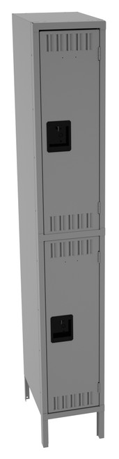 Tennsco DTK-121836-1 Unassembled Steel Double Tier Locker with Legs 12 x 18 x 78 Tennsco DTK-121836-1 Unassembled Steel Double Tier Locker with Legs 12 x 18 x 78