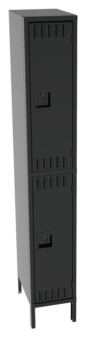 Tennsco DTK-121836-1 Unassembled Steel Double Tier Locker with Legs 12 x 18 x 78 Tennsco DTK-121836-1 Unassembled Steel Double Tier Locker with Legs 12 x 18 x 78