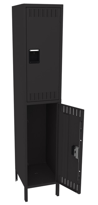 Tennsco DTK-151836-1 Unassembled Steel Double Tier Locker with Legs 15 x 18 x 78 Tennsco DTK-151836-1 Unassembled Steel Double Tier Locker with Legs 15 x 18 x 78