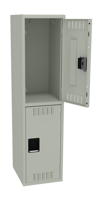 Tennsco DTK-151830-A Unassembled Steel Double Tier Locker without Legs 15 x 18 x 60