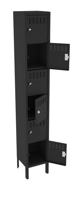 Tennsco BK6-121212-1 Unassembled Steel 6 Tier Box Lockers with Legs 12 x 12 x 78 Tennsco BK6-121212-1 Unassembled Steel 6 Tier Box Lockers with Legs 12 x 12 x 78