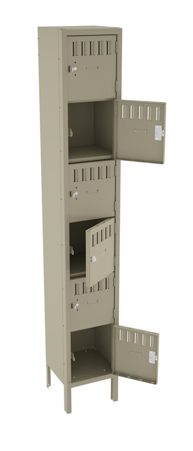 Tennsco BK6-121212-1 Unassembled Steel 6 Tier Box Lockers with Legs 12 x 12 x 78 Tennsco BK6-121212-1 Unassembled Steel 6 Tier Box Lockers with Legs 12 x 12 x 78