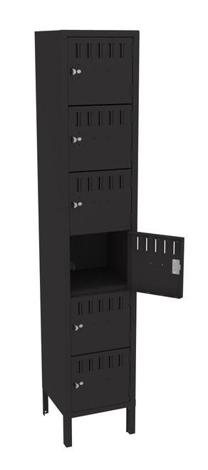 Tennsco BK6-151512-1 Unassembled Steel 6 Tier Box Lockers with Legs 15 x 15 x 78 Tennsco BK6-151512-1 Unassembled Steel 6 Tier Box Lockers with Legs 15 x 15 x 78