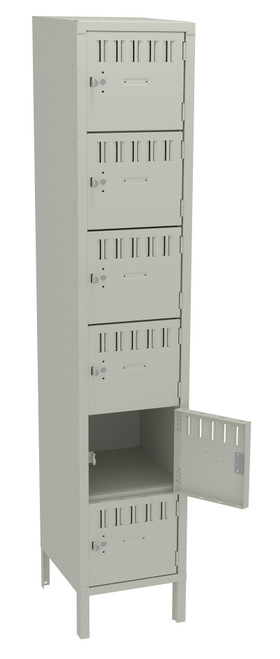Tennsco BK6-151812-1 Unassembled Steel 6 Tier Box Lockers with Legs 15 x 18 x 78 Tennsco BK6-151812-1 Unassembled Steel 6 Tier Box Lockers with Legs 15 x 18 x 78