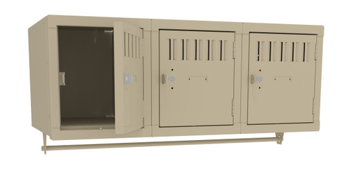 Tennsco BS1-121812-3 Steel 3 Person Wall Mounted Locker 36x18x12 Tennsco BS1-121812-3 Steel 3 Person Wall Mounted Locker 36x18x12