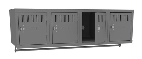 Tennsco BS1-121812-4 Steel 4 Person Wall Mounted Locker 48x18x12 Tennsco BS1-121812-4 Steel 4 Person Wall Mounted Locker 48x18x12