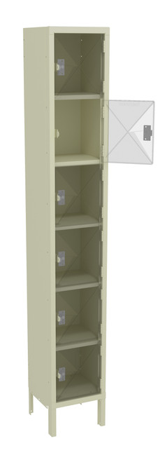 Tennsco CBL6-121212-1 Steel C Thru Box Locker with Legs 12x12x78 Tennsco CBL6-121212-1 Steel C Thru Box Locker with Legs 12x12x78