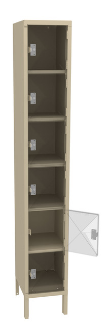 Tennsco CBL6-121812-1 Steel C Thru Box Locker with Legs 12x18x78 Tennsco CBL6-121812-1 Steel C Thru Box Locker with Legs 12x18x78