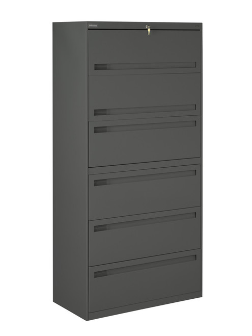 Tennsco LPL4272L60 Combination 4 Fixed and 2 Retractable Drawer Lateral File 42x18x77