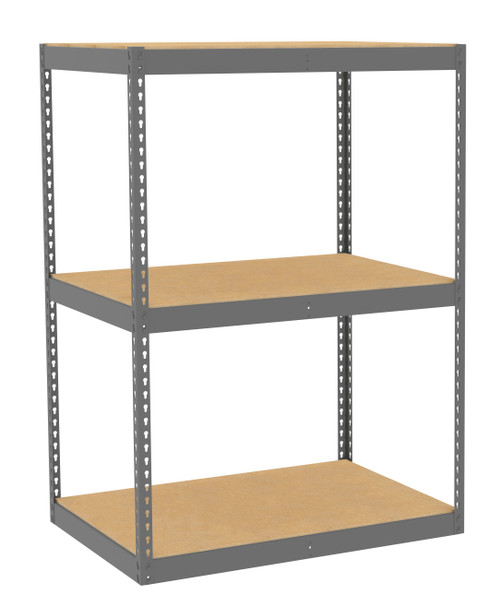 Tennsco ZA423060-3D Z-Line Archive 2 Openings Storage Rack with 5/8 Inch Particleboard Decking