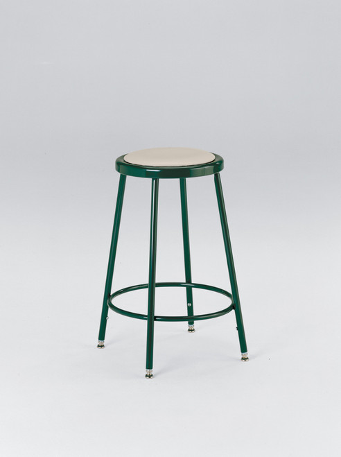 600 Series Adjustable Height Upholstered Seat Industrial Stool - KI