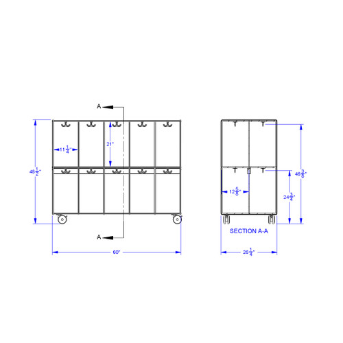 20 Section Mobile Backpack Cubbie - Jonti-Craft 3946JC 20 Section Mobile Backpack Cubbie - Jonti-Craft 3946JC