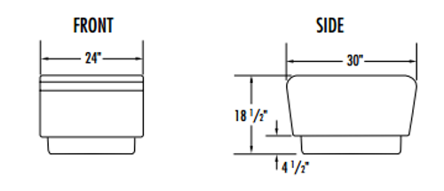Norix Furniture HN830/HN850 Hondo Nuevo Bench with Molded Plinth Base Norix Furniture HN830/HN850 Hondo Nuevo Bench with Molded Plinth Base