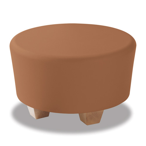 Hondo Nuevo Round Ottoman with Molded Wood Grain Legs - Norix HN845/HN860 Hondo Nuevo Round Ottoman with Molded Wood Grain Legs - Norix HN845/HN860