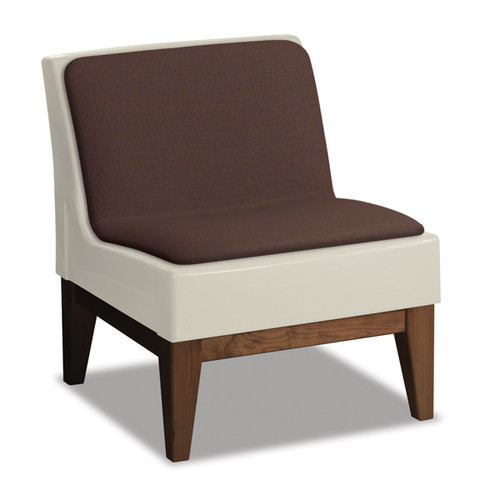 Norix Furniture FC630/FC680U Forté Lounge Armless Upholstered Chair with Wood Base Norix Furniture FC630/FC680U Forté Lounge Armless Upholstered Chair with Wood Base