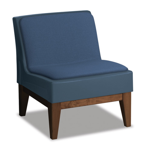 Forté Lounge Armless Upholstered Chair with Wood Base - Norix FC630/FC680U  Forté Lounge Armless Upholstered Chair with Wood Base - Norix FC630/FC680U