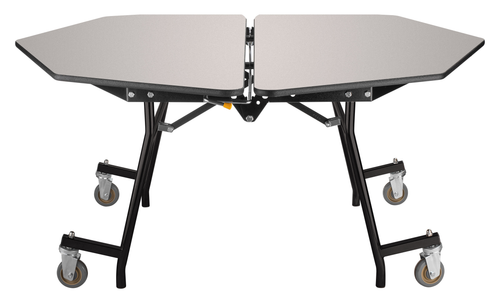 Mobile Hexagon Folding Table - NPS MT48H **Black Powder-Coat legs** Mobile Hexagon Folding Table - NPS MT48H **Black Powder-Coat legs**