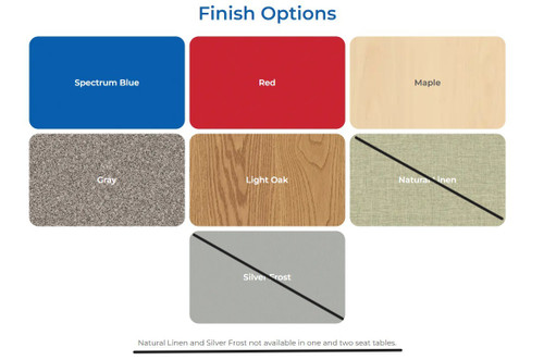 Toddler Table Top Color Finish Options for TT1 and TT2
*Not available in new designer colors* Toddler Table Top Color Finish Options for TT1 and TT2
*Not available in new designer colors*