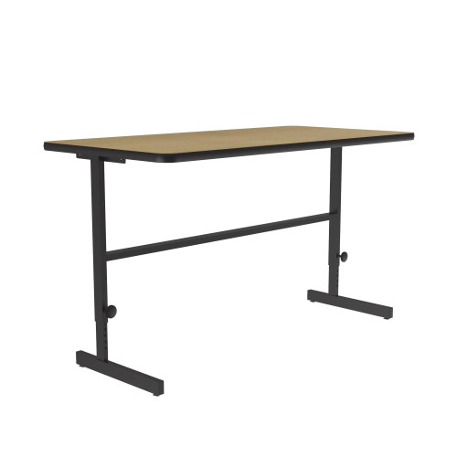 Adjustable Standing Height Workstation with Deluxe High Pressure Laminate Top - Correll Adjustable Standing Height Workstation with Deluxe High Pressure Laminate Top - Correll