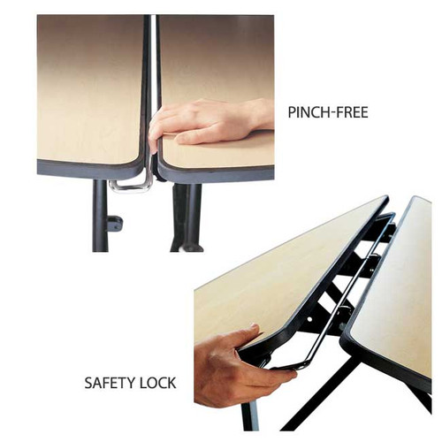 KI Uniframe WAUF126/PY Wheelchair Accessible Table with Stool Seating 41x139 KI Uniframe WAUF126/PY Wheelchair Accessible Table with Stool Seating 41x139