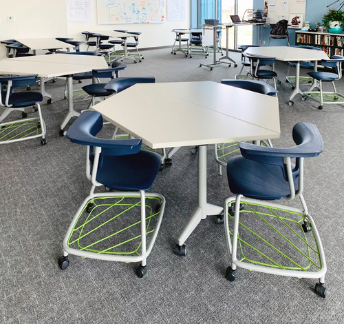KI PIFT3060 Pirouette Fixed Trapezoid Table 30 x 30 x 30 x 60 KI PIFT3060 Pirouette Fixed Trapezoid Table 30 x 30 x 30 x 60