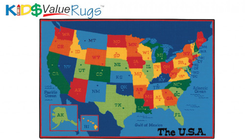USA Map Value Rug - Carpets For Kids 48.95 USA Map Value Rug - Carpets For Kids 48.95