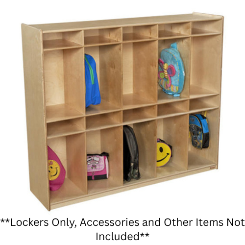 10 Section Locker - Wood Designs WD990314 **Without Trays - Accessories Not Included** 10 Section Locker - Wood Designs WD990314 **Without Trays - Accessories Not Included**