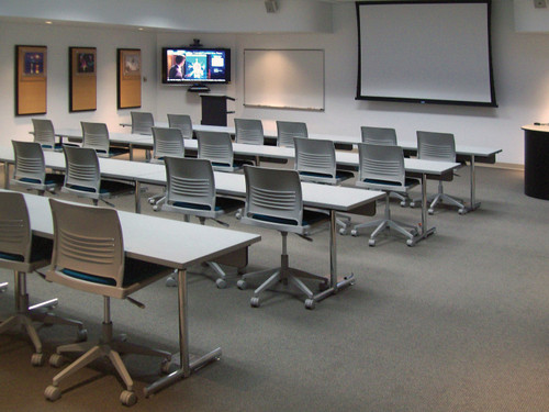 Environmental of Portico Rectangular Fixed Leg Table with T Base - KI
**Props Not Included**