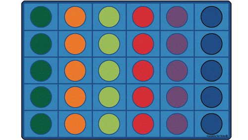 Carpets for Kids 4216 Premium Collection Seating Circles Rug 6' x 9' Seats 30 