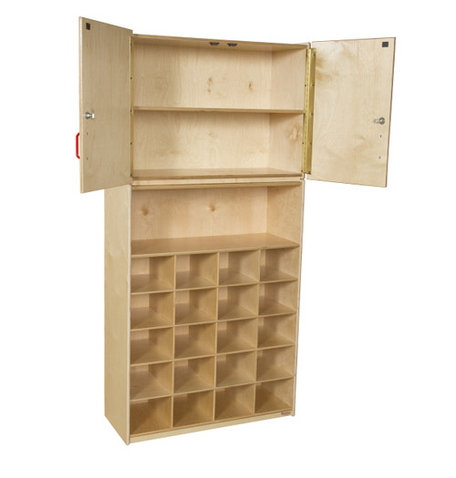 20 Tray Vertical Storage Cabinet - Wood Designs WD56209 **Without Trays**