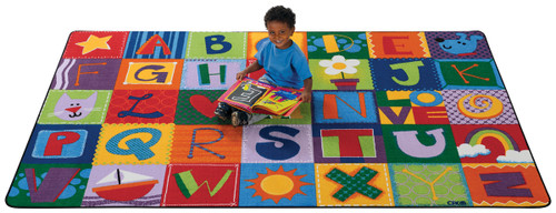 Carpets for Kids 3800 Premium Collection Toddler Alphabet Blocks Rug 6' x 9'