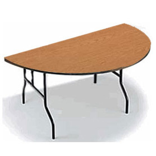 Midwest HR60EF Plywood Core 60 Inch Half Round Folding Table 