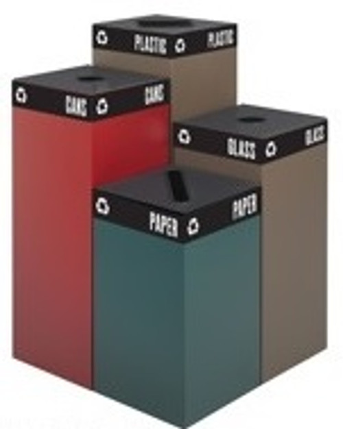 Public Square Green Base 25 Gallon Recycle Bin - Safco 2981GN Public Square Green Base 25 Gallon Recycle Bin - Safco 2981GN