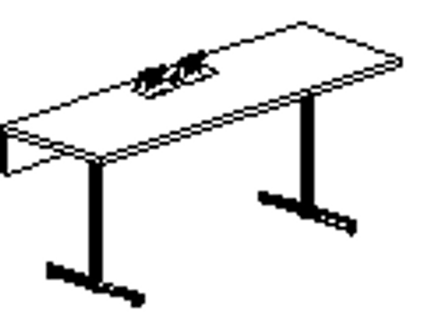 Portico Rectangle Cantilever T Base Fixed Leg Table with Powerup Module and Modesty Panel - KI Portico Rectangle Cantilever T Base Fixed Leg Table with Powerup Module and Modesty Panel - KI