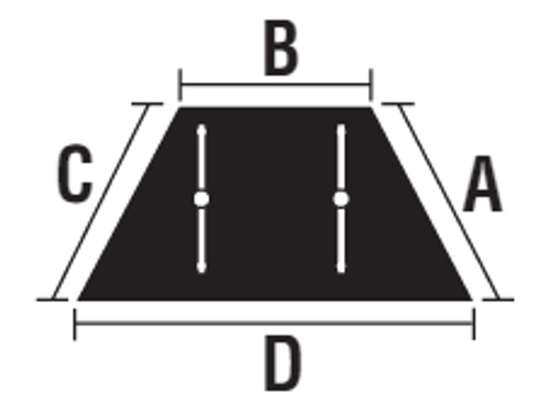 PT36FT Portico Trapezoid Flip Top T Base Table 36 x 72 by KI