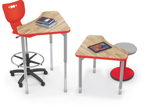Hierarchy Boomerang Desk - MooreCo - Sold Individually - Props Not Included Hierarchy Boomerang Desk - MooreCo - Sold Individually - Props Not Included