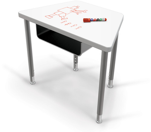 Hierarchy Hexagonal Trapezoid Snap Desk - MooreCo - Props Not Included Hierarchy Hexagonal Trapezoid Snap Desk - MooreCo - Props Not Included