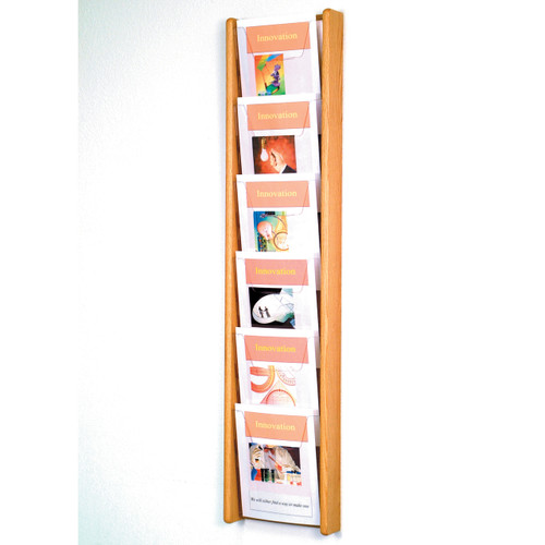 Wooden Mallet AC48-6 Magazine Wall Display 6 Pocket