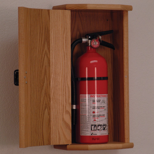Wooden Mallet FEC10 Fire Extinguisher Cabinet with Engraved Front Panel