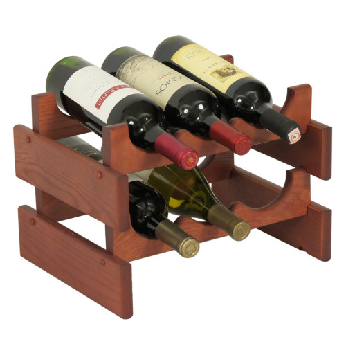 Wooden Mallet WR32 Dakota 6 Bottle Wine Rack