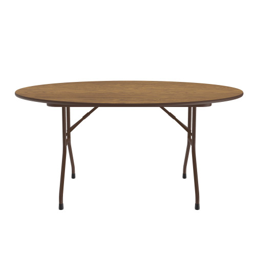 Deluxe High Pressure Round Fixed Height Folding Table with Solid Plywood Core - Correll PC60P