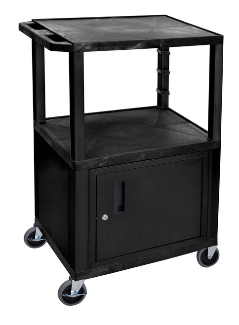 42 Inch Tall Utility Cart with Electric and Cabinet - Luxor WT42C2E