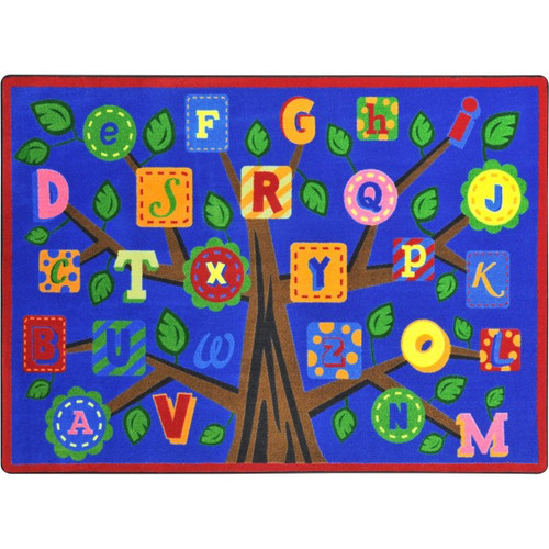 Joy Carpets 1892C-01 Alphabet Leaves Rug 5' 4" x 7' 8"